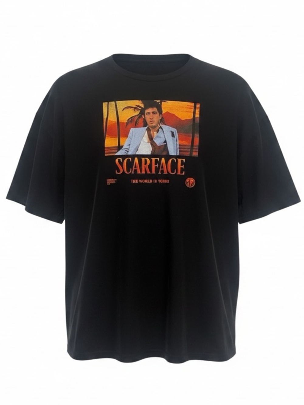SCARFACE Graphic Tee Black XXL “The World Is Yours” Movie T-Shirt Streetwear